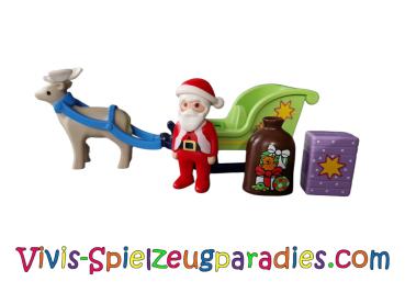 Playmobil 1 2 3 Santa Claus with sleigh (6 pieces)